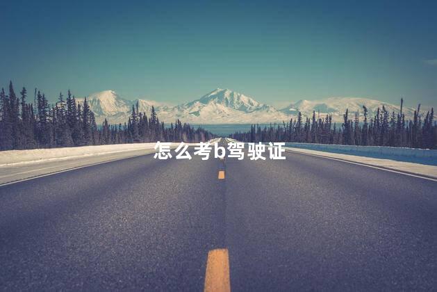 怎么考b驾驶证