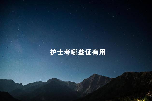 护士考哪些证有用