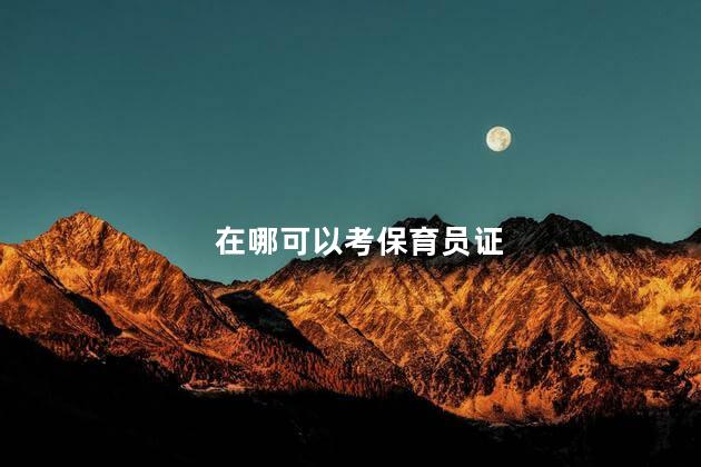 在哪可以考保育员证