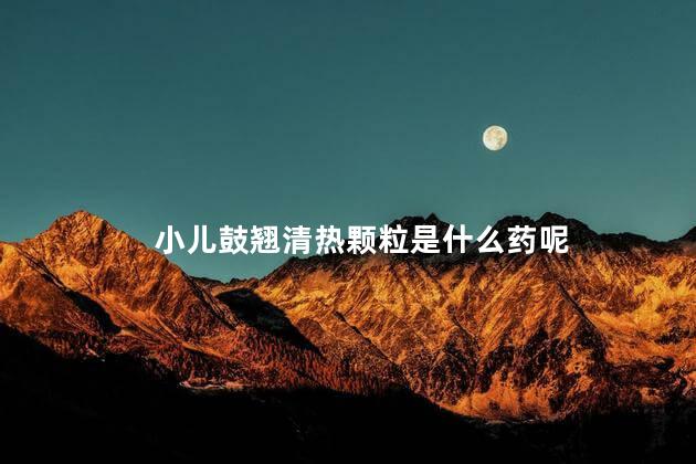 小儿鼓翘清热颗粒是什么药呢