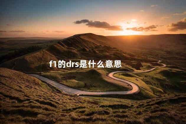 f1的drs是什么意思，f1赛车中drs是什么