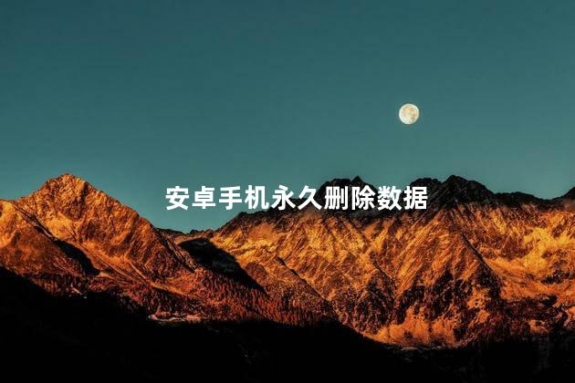 安卓手机永久删除数据,如何删除安卓手机数据