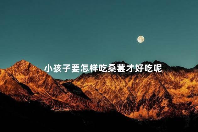 小孩子要怎样吃桑葚才好吃呢，桑葚小孩吃有什么好处