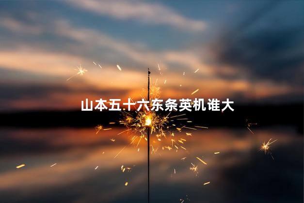 山本五十六东条英机谁大，山本五十六东条英机名言