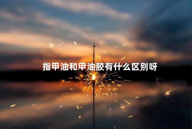 指甲油和甲油胶有什么区别呀，指甲油和甲油胶的区别