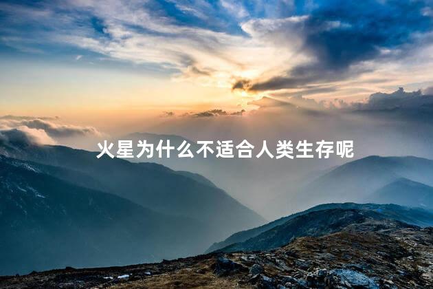 火星为什么不适合人类生存呢，人为什么不能在火星上生活