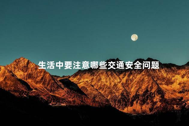 生活中要注意哪些交通安全问题，交通安全要注意哪几项  