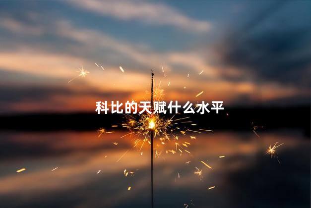 科比的天赋什么水平，科比的技术到达了什么水平