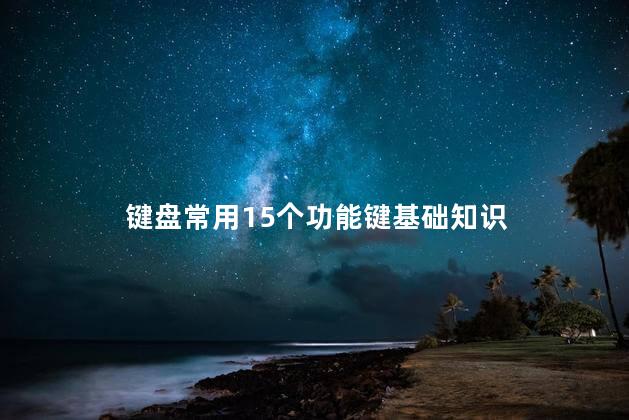 键盘常用15个功能键基础知识，键盘常用键位