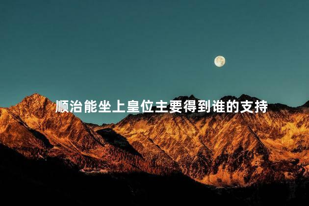 顺治能坐上皇位主要得到谁的支持，顺治是如何坐上皇位的